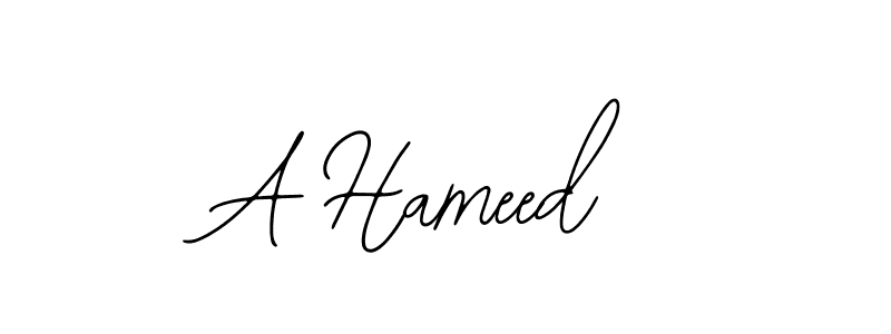 Bearetta-2O07w is a professional signature style that is perfect for those who want to add a touch of class to their signature. It is also a great choice for those who want to make their signature more unique. Get A Hameed name to fancy signature for free. A Hameed signature style 12 images and pictures png