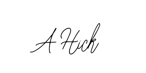 How to make A Hick name signature. Use Bearetta-2O07w style for creating short signs online. This is the latest handwritten sign. A Hick signature style 12 images and pictures png