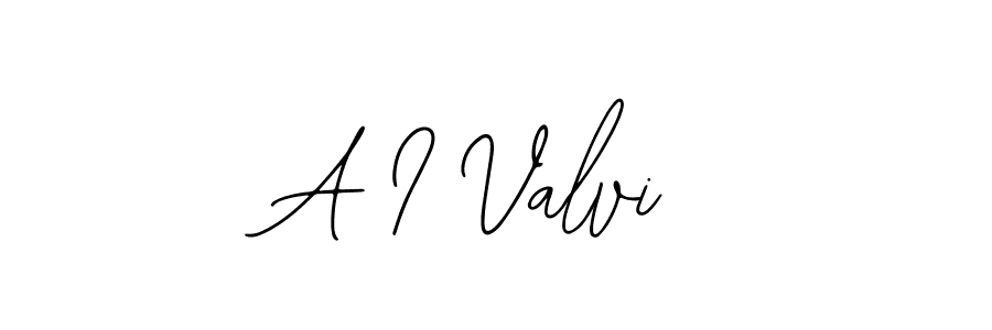 How to make A I Valvi name signature. Use Bearetta-2O07w style for creating short signs online. This is the latest handwritten sign. A I Valvi signature style 12 images and pictures png