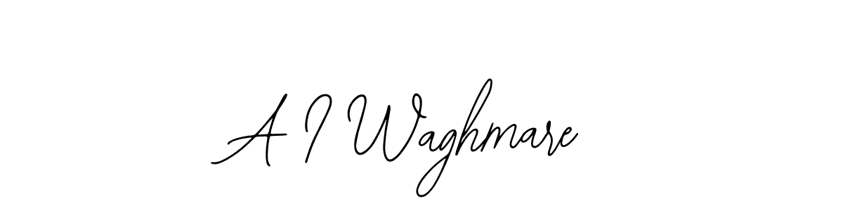 The best way (Bearetta-2O07w) to make a short signature is to pick only two or three words in your name. The name A I Waghmare include a total of six letters. For converting this name. A I Waghmare signature style 12 images and pictures png