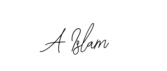if you are searching for the best signature style for your name A Islam. so please give up your signature search. here we have designed multiple signature styles  using Bearetta-2O07w. A Islam signature style 12 images and pictures png