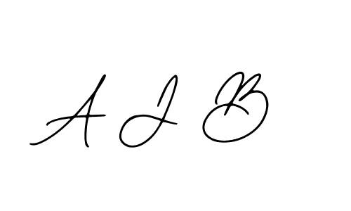 How to make A J B name signature. Use Bearetta-2O07w style for creating short signs online. This is the latest handwritten sign. A J B signature style 12 images and pictures png