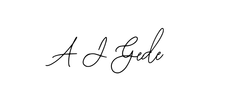 Use a signature maker to create a handwritten signature online. With this signature software, you can design (Bearetta-2O07w) your own signature for name A J Gede. A J Gede signature style 12 images and pictures png