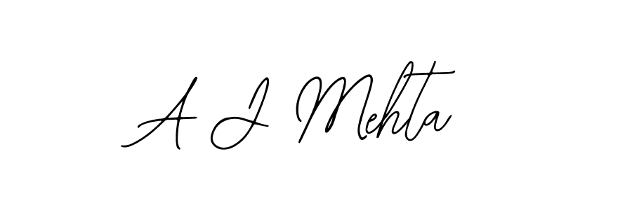 You should practise on your own different ways (Bearetta-2O07w) to write your name (A J Mehta) in signature. don't let someone else do it for you. A J Mehta signature style 12 images and pictures png