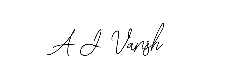 It looks lik you need a new signature style for name A J Vansh. Design unique handwritten (Bearetta-2O07w) signature with our free signature maker in just a few clicks. A J Vansh signature style 12 images and pictures png