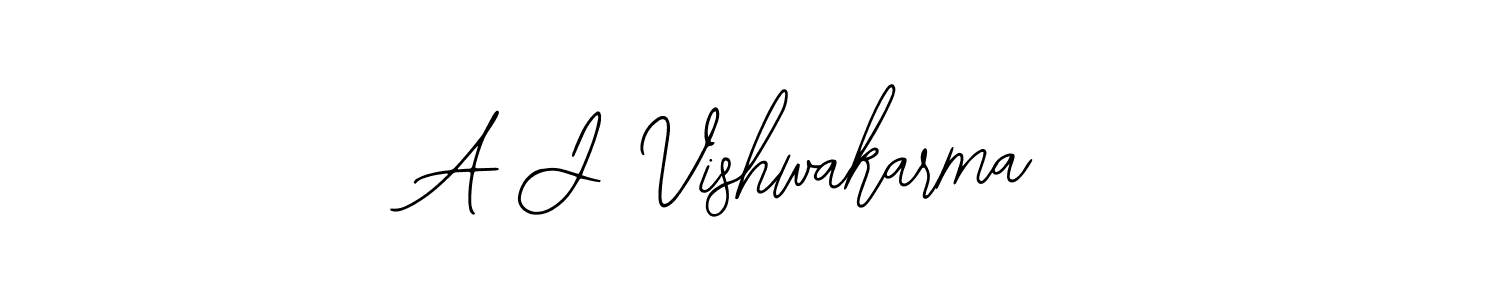 A J Vishwakarma stylish signature style. Best Handwritten Sign (Bearetta-2O07w) for my name. Handwritten Signature Collection Ideas for my name A J Vishwakarma. A J Vishwakarma signature style 12 images and pictures png