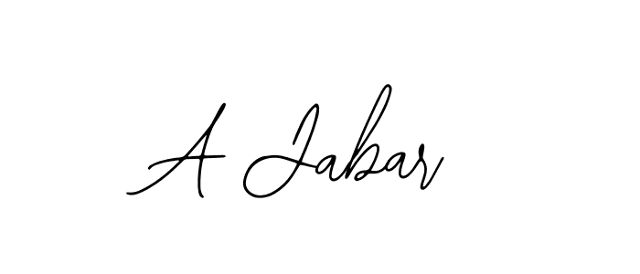 Use a signature maker to create a handwritten signature online. With this signature software, you can design (Bearetta-2O07w) your own signature for name A Jabar. A Jabar signature style 12 images and pictures png