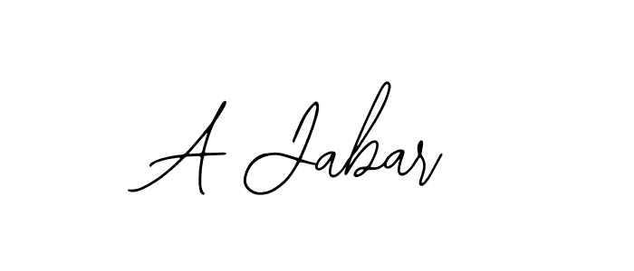 Use a signature maker to create a handwritten signature online. With this signature software, you can design (Bearetta-2O07w) your own signature for name A Jabar. A Jabar signature style 12 images and pictures png