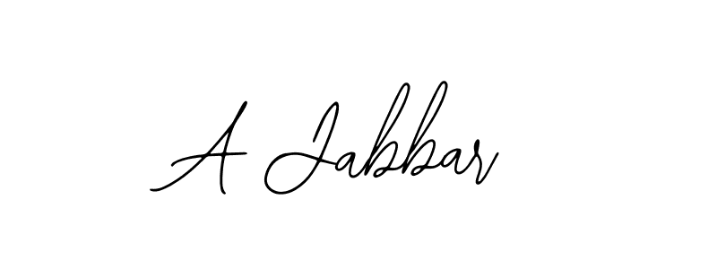The best way (Bearetta-2O07w) to make a short signature is to pick only two or three words in your name. The name A Jabbar include a total of six letters. For converting this name. A Jabbar signature style 12 images and pictures png