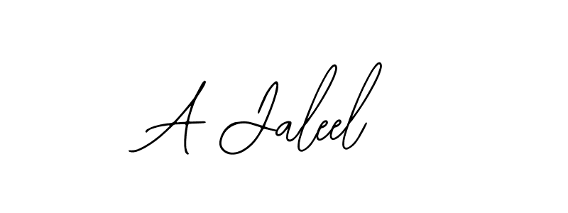 if you are searching for the best signature style for your name A Jaleel. so please give up your signature search. here we have designed multiple signature styles  using Bearetta-2O07w. A Jaleel signature style 12 images and pictures png