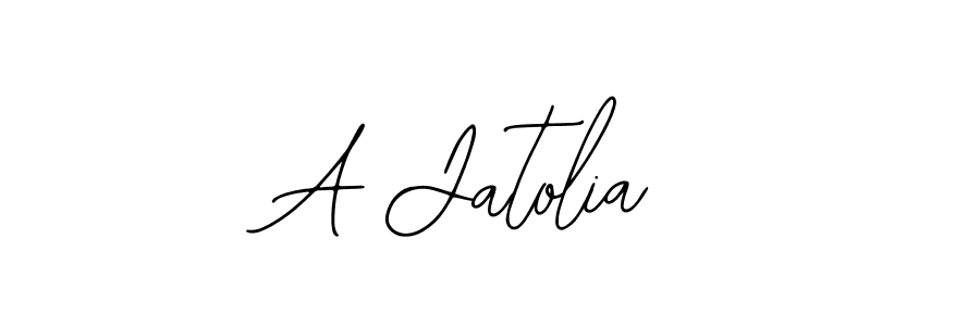 How to make A Jatolia name signature. Use Bearetta-2O07w style for creating short signs online. This is the latest handwritten sign. A Jatolia signature style 12 images and pictures png