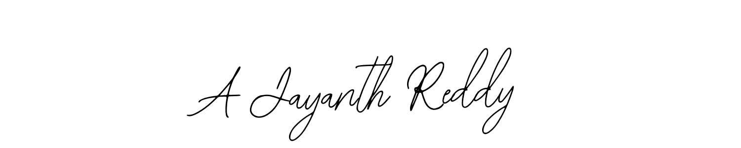 Design your own signature with our free online signature maker. With this signature software, you can create a handwritten (Bearetta-2O07w) signature for name A Jayanth Reddy. A Jayanth Reddy signature style 12 images and pictures png