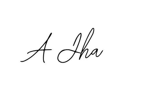 How to make A Jha name signature. Use Bearetta-2O07w style for creating short signs online. This is the latest handwritten sign. A Jha signature style 12 images and pictures png