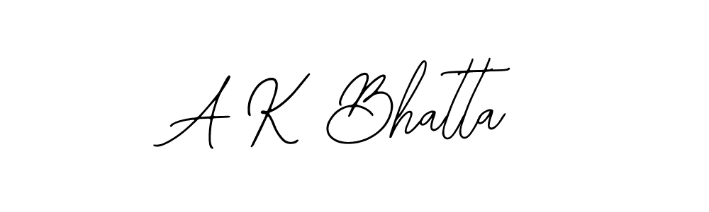 How to make A K Bhatta signature? Bearetta-2O07w is a professional autograph style. Create handwritten signature for A K Bhatta name. A K Bhatta signature style 12 images and pictures png