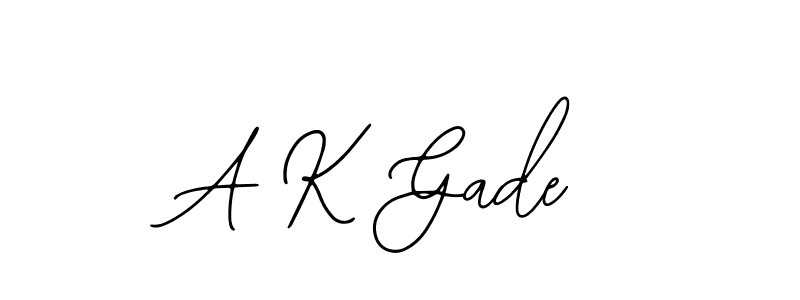 Also we have A K Gade name is the best signature style. Create professional handwritten signature collection using Bearetta-2O07w autograph style. A K Gade signature style 12 images and pictures png