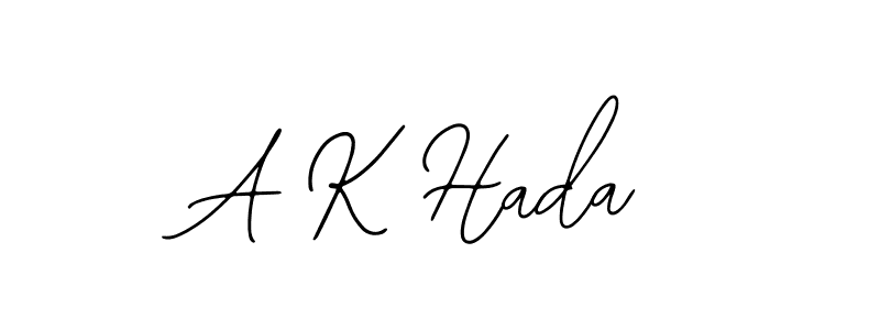 How to make A K Hada signature? Bearetta-2O07w is a professional autograph style. Create handwritten signature for A K Hada name. A K Hada signature style 12 images and pictures png