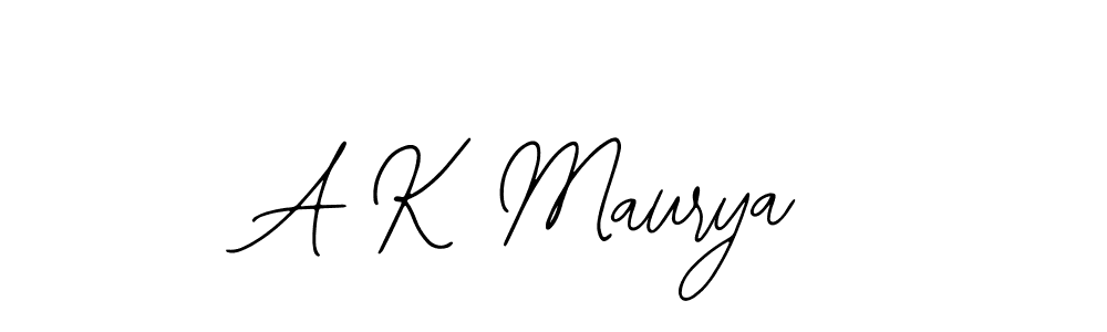 How to make A K Maurya name signature. Use Bearetta-2O07w style for creating short signs online. This is the latest handwritten sign. A K Maurya signature style 12 images and pictures png