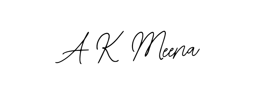 Also we have A K Meena name is the best signature style. Create professional handwritten signature collection using Bearetta-2O07w autograph style. A K Meena signature style 12 images and pictures png