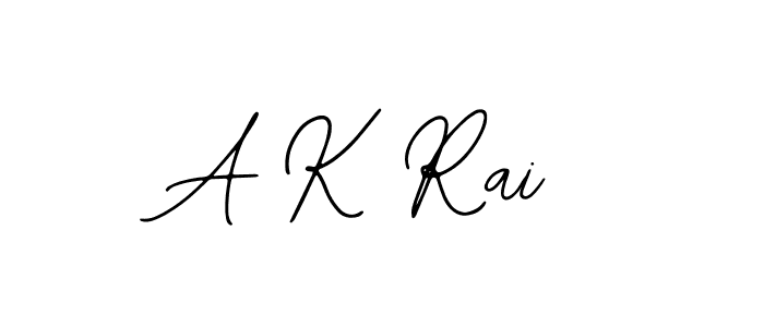 The best way (Bearetta-2O07w) to make a short signature is to pick only two or three words in your name. The name A K Rai include a total of six letters. For converting this name. A K Rai signature style 12 images and pictures png