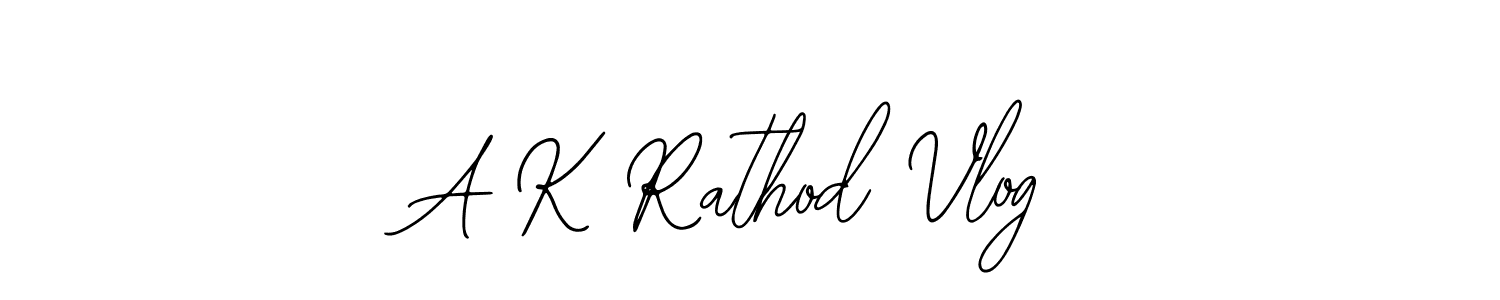 Also You can easily find your signature by using the search form. We will create A K Rathod Vlog name handwritten signature images for you free of cost using Bearetta-2O07w sign style. A K Rathod Vlog signature style 12 images and pictures png