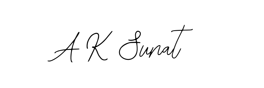 Similarly Bearetta-2O07w is the best handwritten signature design. Signature creator online .You can use it as an online autograph creator for name A K Sunat. A K Sunat signature style 12 images and pictures png