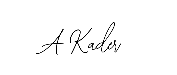 Design your own signature with our free online signature maker. With this signature software, you can create a handwritten (Bearetta-2O07w) signature for name A Kader. A Kader signature style 12 images and pictures png