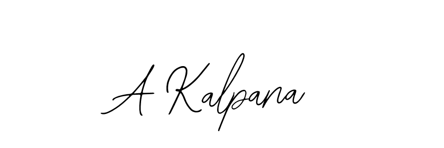 Design your own signature with our free online signature maker. With this signature software, you can create a handwritten (Bearetta-2O07w) signature for name A Kalpana. A Kalpana signature style 12 images and pictures png