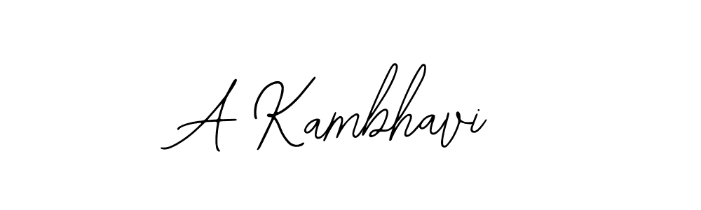 Make a beautiful signature design for name A Kambhavi. With this signature (Bearetta-2O07w) style, you can create a handwritten signature for free. A Kambhavi signature style 12 images and pictures png