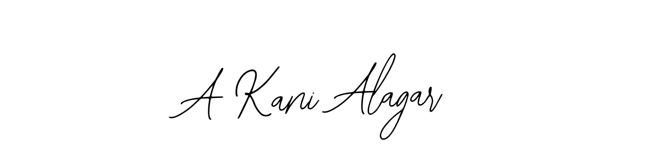 if you are searching for the best signature style for your name A Kani Alagar. so please give up your signature search. here we have designed multiple signature styles  using Bearetta-2O07w. A Kani Alagar signature style 12 images and pictures png