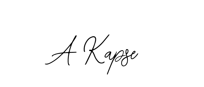 if you are searching for the best signature style for your name A Kapse. so please give up your signature search. here we have designed multiple signature styles  using Bearetta-2O07w. A Kapse signature style 12 images and pictures png