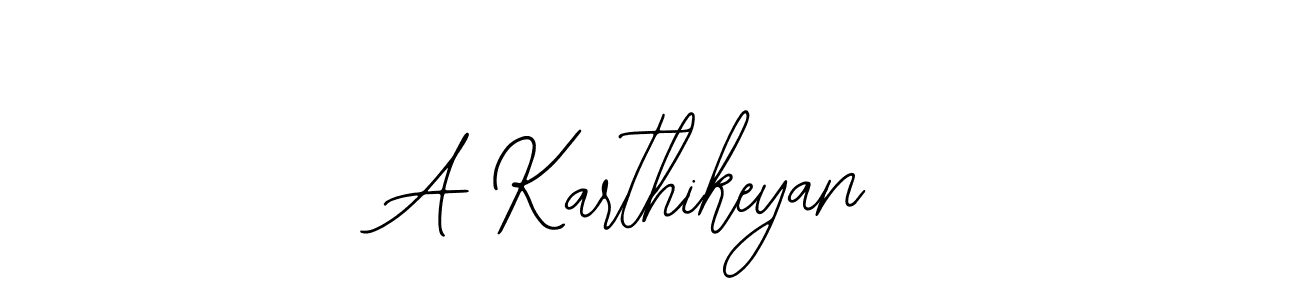 How to make A Karthikeyan name signature. Use Bearetta-2O07w style for creating short signs online. This is the latest handwritten sign. A Karthikeyan signature style 12 images and pictures png