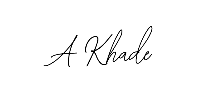 How to make A Khade signature? Bearetta-2O07w is a professional autograph style. Create handwritten signature for A Khade name. A Khade signature style 12 images and pictures png