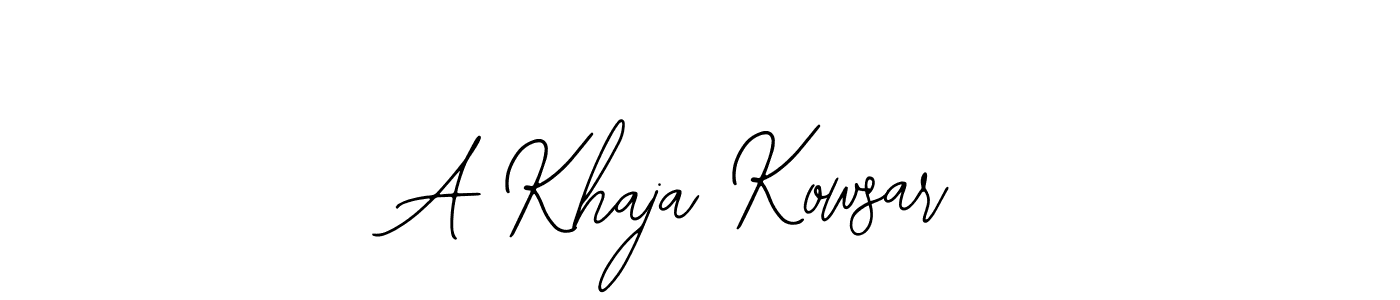 Also we have A Khaja Kowsar name is the best signature style. Create professional handwritten signature collection using Bearetta-2O07w autograph style. A Khaja Kowsar signature style 12 images and pictures png