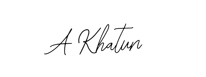 How to make A Khatun name signature. Use Bearetta-2O07w style for creating short signs online. This is the latest handwritten sign. A Khatun signature style 12 images and pictures png