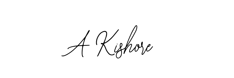 How to make A Kishore name signature. Use Bearetta-2O07w style for creating short signs online. This is the latest handwritten sign. A Kishore signature style 12 images and pictures png