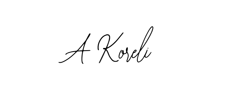 How to make A Koreli signature? Bearetta-2O07w is a professional autograph style. Create handwritten signature for A Koreli name. A Koreli signature style 12 images and pictures png