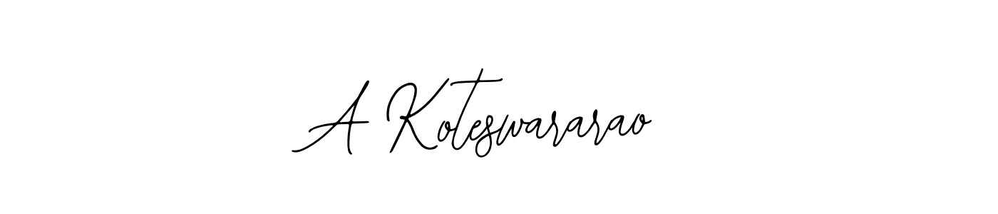 Make a beautiful signature design for name A Koteswararao. With this signature (Bearetta-2O07w) style, you can create a handwritten signature for free. A Koteswararao signature style 12 images and pictures png