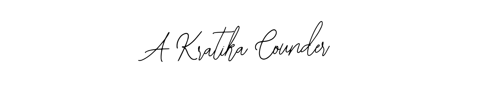 Use a signature maker to create a handwritten signature online. With this signature software, you can design (Bearetta-2O07w) your own signature for name A Kratika Counder. A Kratika Counder signature style 12 images and pictures png