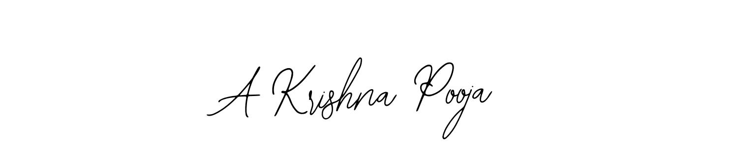 Design your own signature with our free online signature maker. With this signature software, you can create a handwritten (Bearetta-2O07w) signature for name A Krishna Pooja. A Krishna Pooja signature style 12 images and pictures png