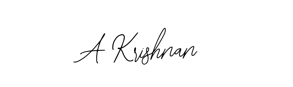 You should practise on your own different ways (Bearetta-2O07w) to write your name (A Krishnan) in signature. don't let someone else do it for you. A Krishnan signature style 12 images and pictures png