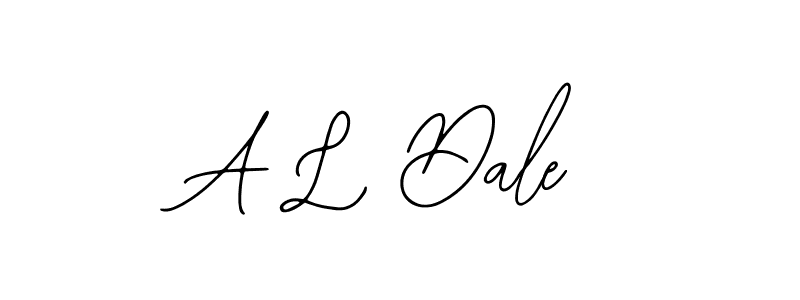 How to make A L Dale name signature. Use Bearetta-2O07w style for creating short signs online. This is the latest handwritten sign. A L Dale signature style 12 images and pictures png