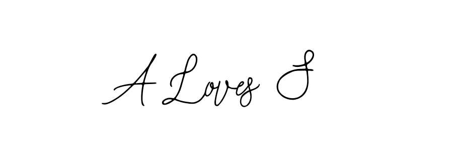 Use a signature maker to create a handwritten signature online. With this signature software, you can design (Bearetta-2O07w) your own signature for name A Loves S. A Loves S signature style 12 images and pictures png
