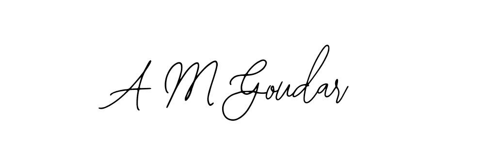 You should practise on your own different ways (Bearetta-2O07w) to write your name (A M Goudar) in signature. don't let someone else do it for you. A M Goudar signature style 12 images and pictures png