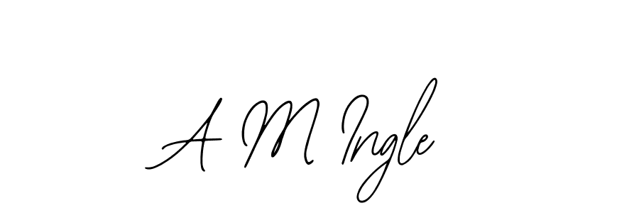 Also You can easily find your signature by using the search form. We will create A M Ingle name handwritten signature images for you free of cost using Bearetta-2O07w sign style. A M Ingle signature style 12 images and pictures png