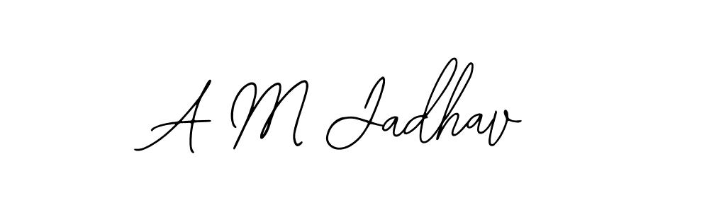Use a signature maker to create a handwritten signature online. With this signature software, you can design (Bearetta-2O07w) your own signature for name A M Jadhav. A M Jadhav signature style 12 images and pictures png