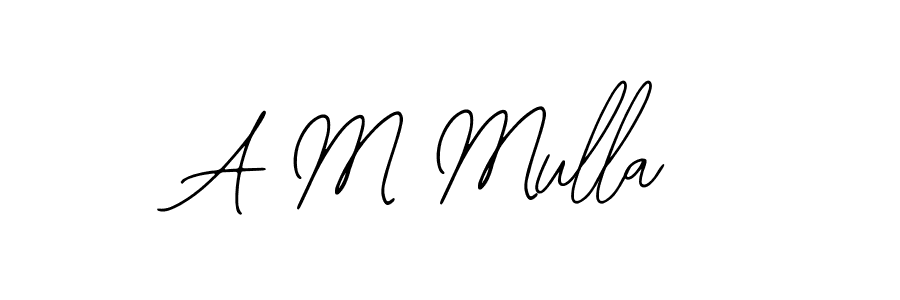 Design your own signature with our free online signature maker. With this signature software, you can create a handwritten (Bearetta-2O07w) signature for name A M Mulla. A M Mulla signature style 12 images and pictures png