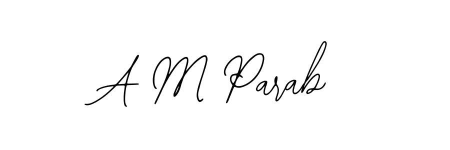 Design your own signature with our free online signature maker. With this signature software, you can create a handwritten (Bearetta-2O07w) signature for name A M Parab. A M Parab signature style 12 images and pictures png