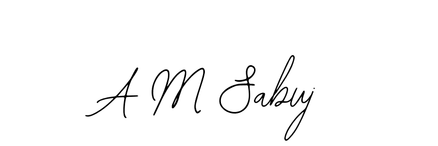 Also we have A M Sabuj name is the best signature style. Create professional handwritten signature collection using Bearetta-2O07w autograph style. A M Sabuj signature style 12 images and pictures png