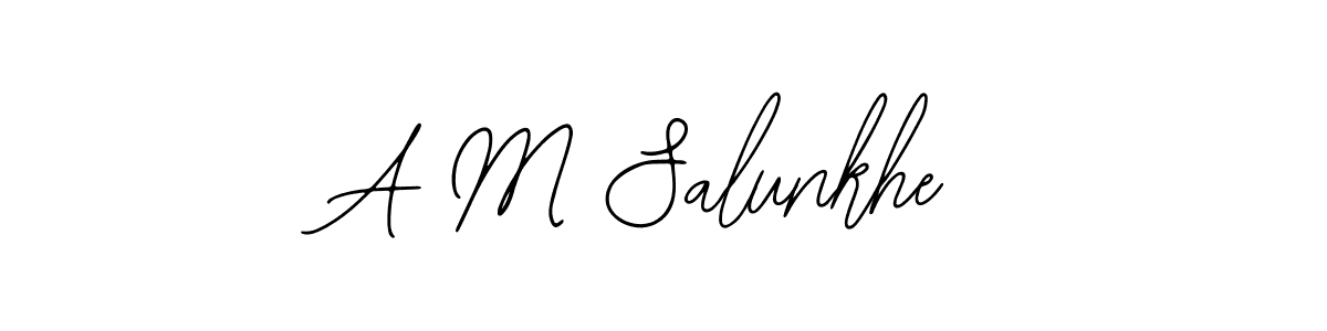 You should practise on your own different ways (Bearetta-2O07w) to write your name (A M Salunkhe) in signature. don't let someone else do it for you. A M Salunkhe signature style 12 images and pictures png