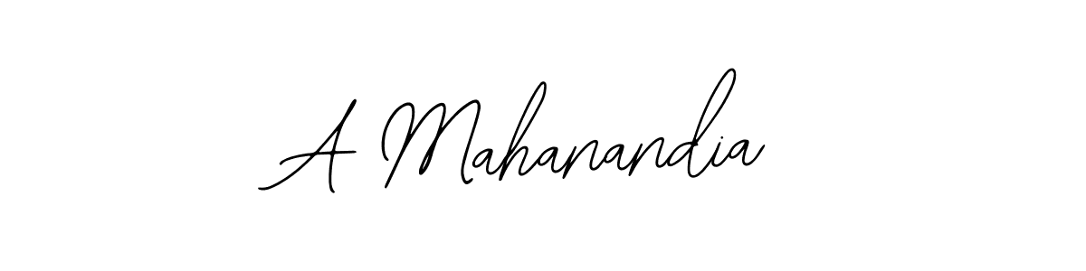 Use a signature maker to create a handwritten signature online. With this signature software, you can design (Bearetta-2O07w) your own signature for name A Mahanandia. A Mahanandia signature style 12 images and pictures png